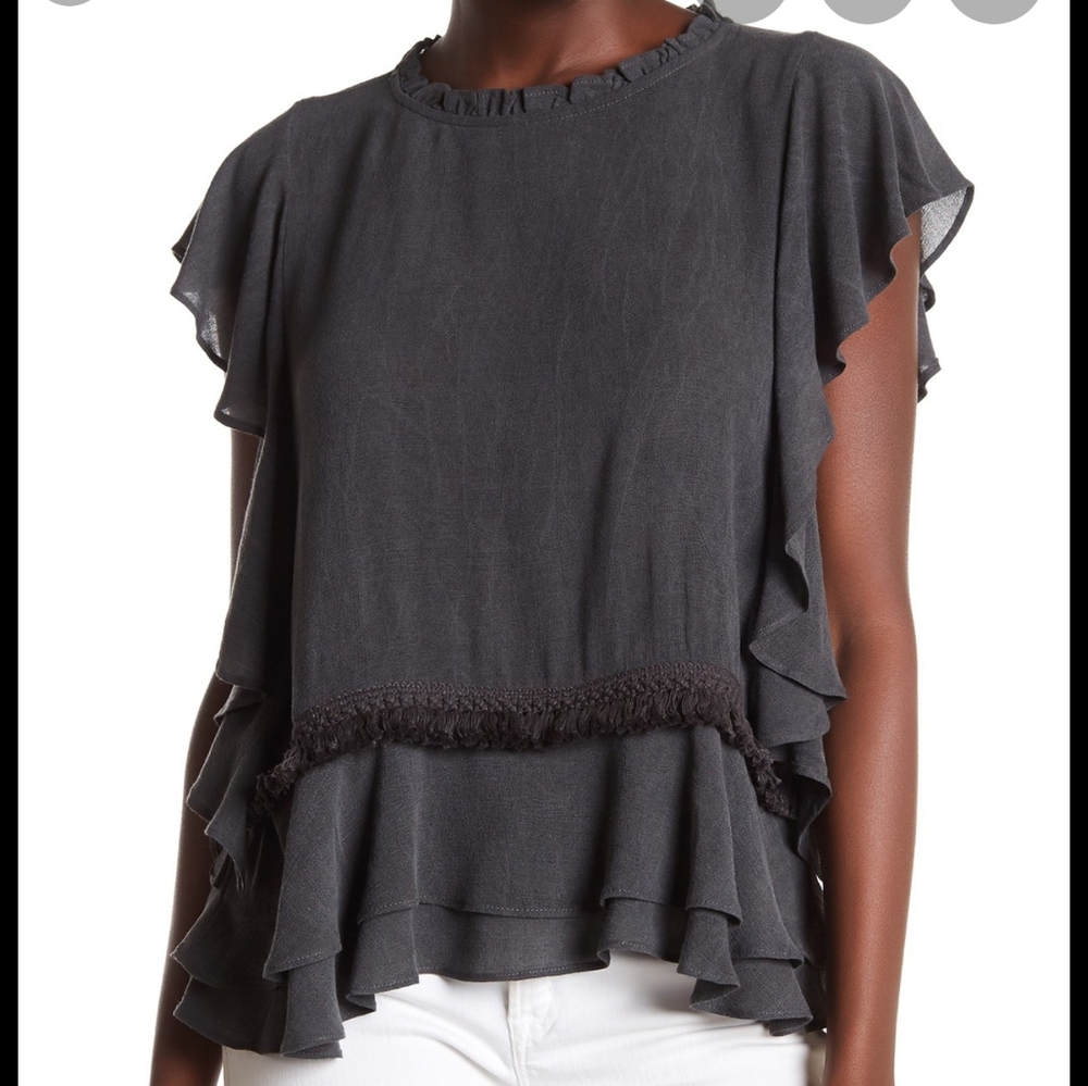 Harlowe and Graham Ruffle Blouse